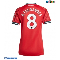 Camisa de Futebol Manchester United Bruno Fernandes #8 Equipamento Principal Mulheres 2025-26 Manga Curta